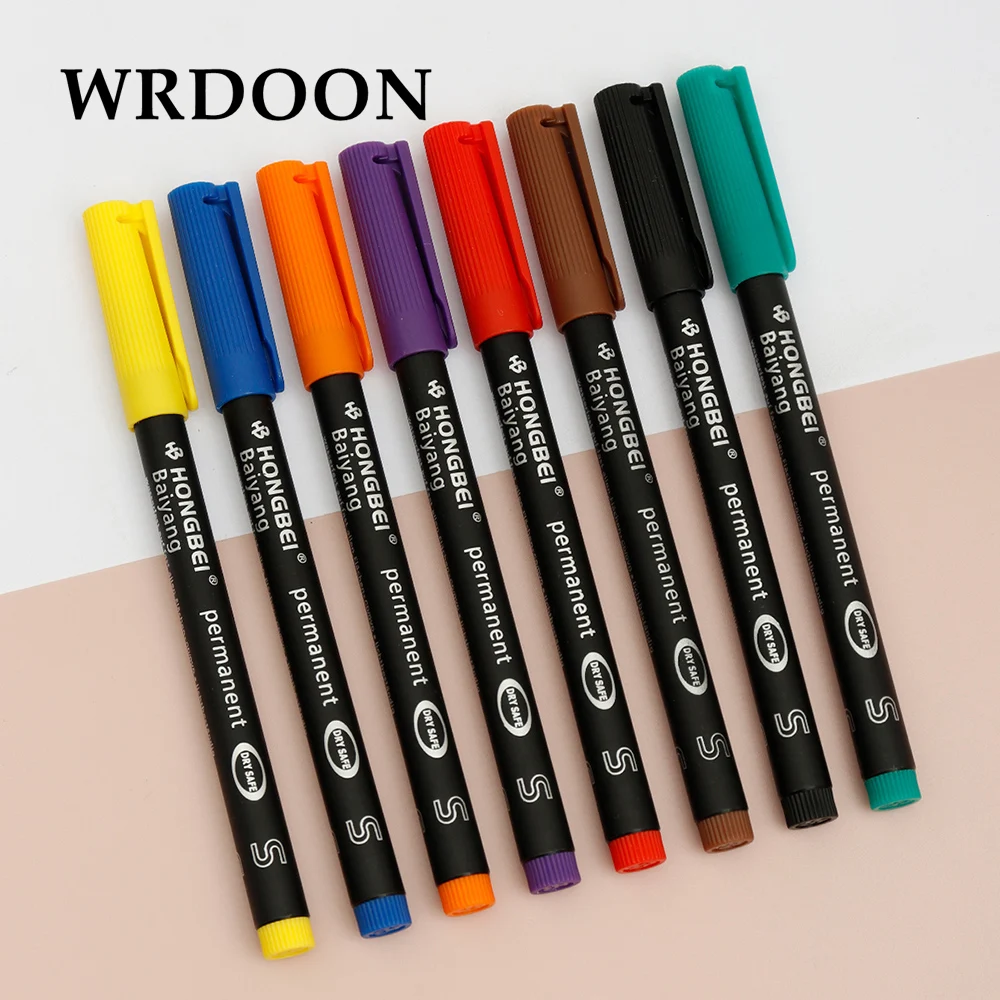 8pcs Colors Marker Art Pens Waterproof Pen Perfect For Industry School And Home Color Painting Line Drawing