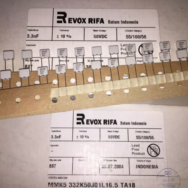 10-100pcs Swedish EVOX-RIFA MMK 332J 3300PF 50V DC fever polyester film infinite capacitor 5P