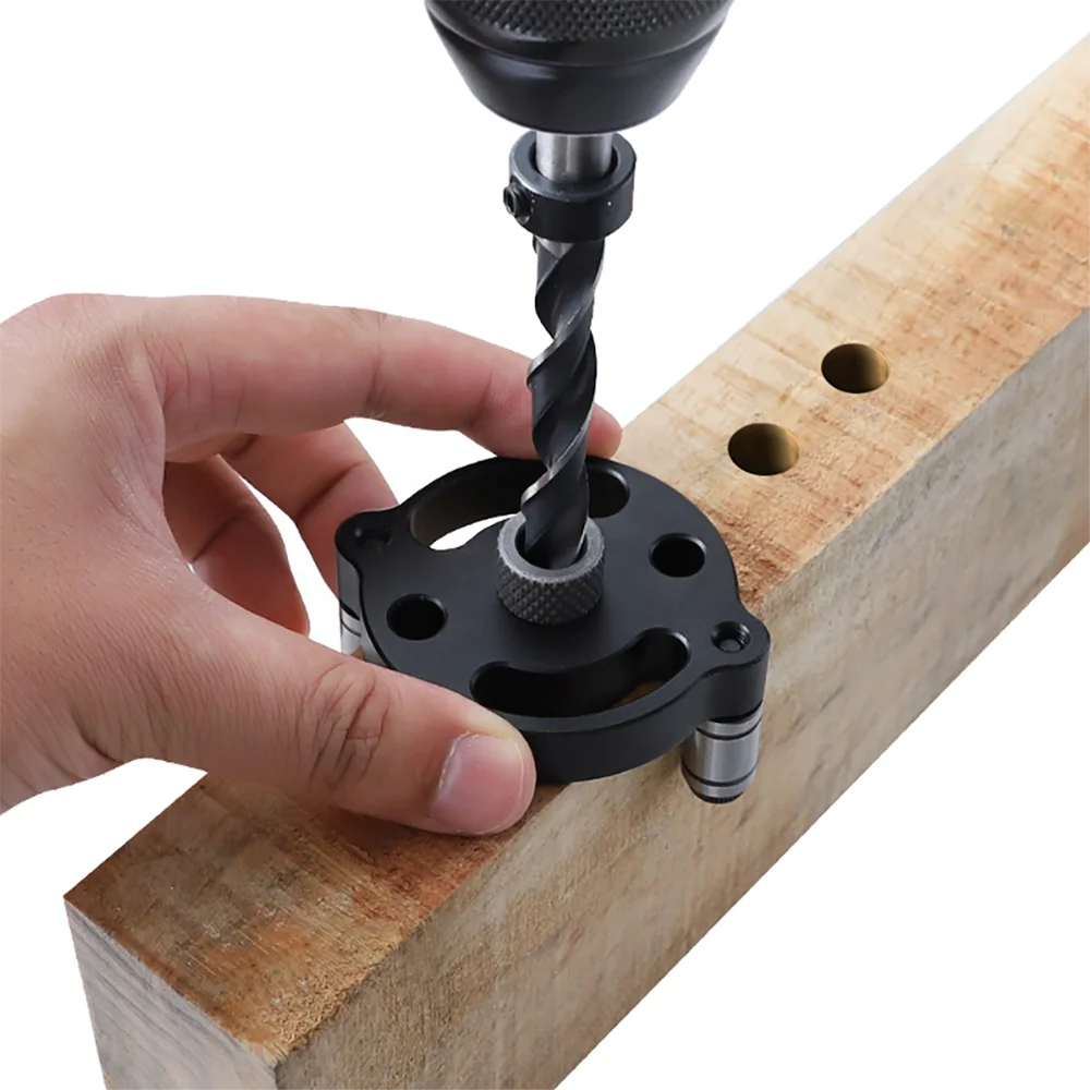 For DIY Furniture Self-Centering Dowel Jig Kit - Handheld Drill Guide for Straight Holes & Wood Joints | 3-10mm Woodworking Tool
