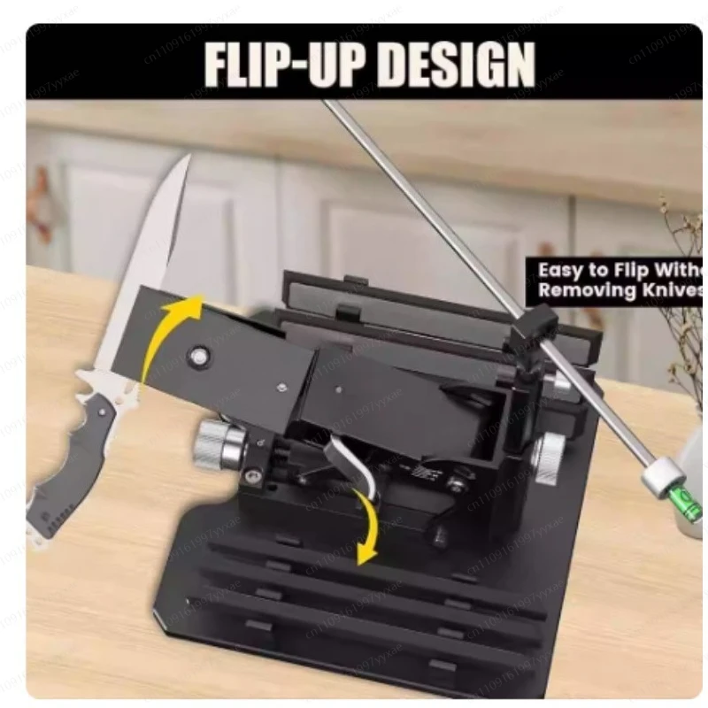 Knife Sharpener System GEN 2, Heavy Duty Aluminum Professional Knife Sharpening Tool with Diamond