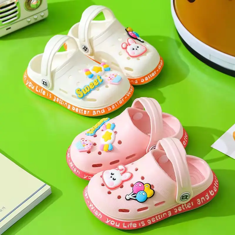 

2024 Baby Cute Sandals for Boys Girls Cartoon Kids Shoes Summer Toddler Flip Flops Children Home Beach Swimming Slippers