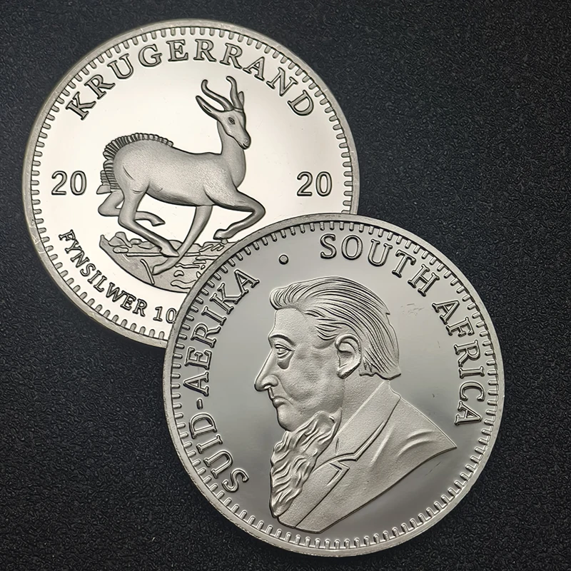 2024 2022 2020 ZA South Africa 1 oz Silver Krugerrand Coin Wild Life Animal Silver Plated Commemorative Coins New Year Gifts