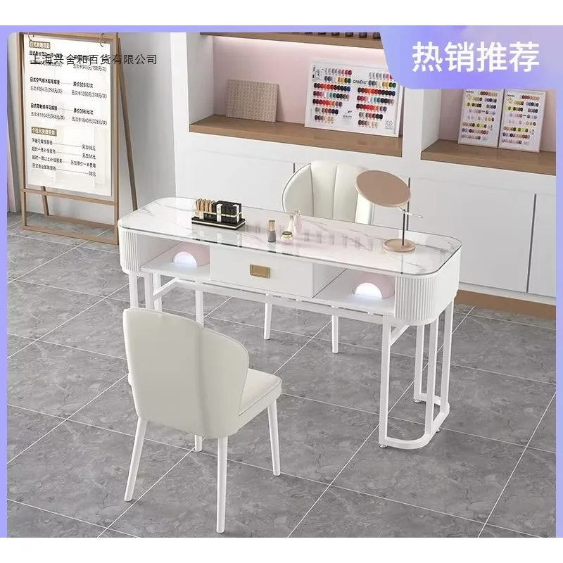 DSA manicure table and chair set white simple economical manicure shop table Japanese light luxury single double manicure table