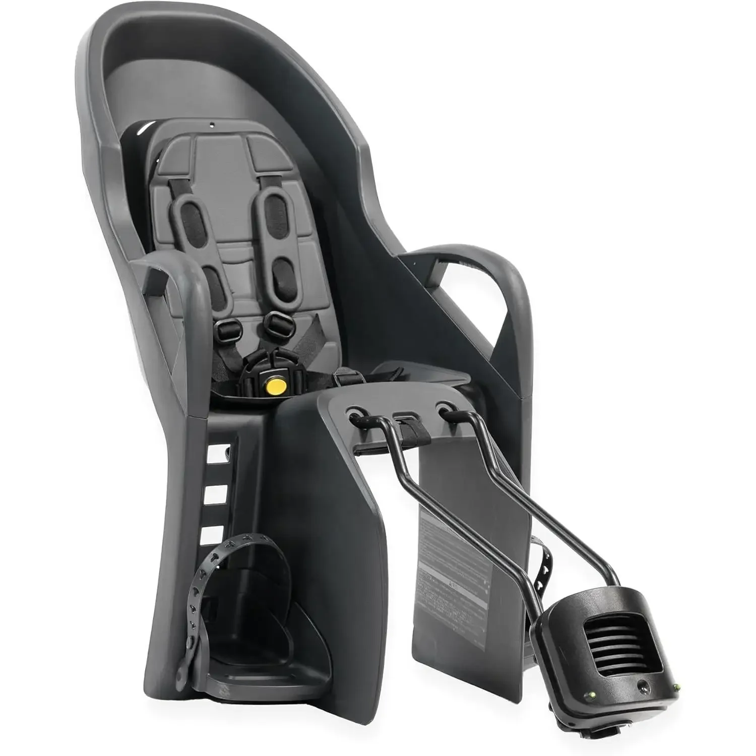 

YOU-Сиденье для детского велосипеда с креплением на раму — регулируемые подножки — задний отсек для хранения — регулируемый 5-точечный ремень и накладка сиденья