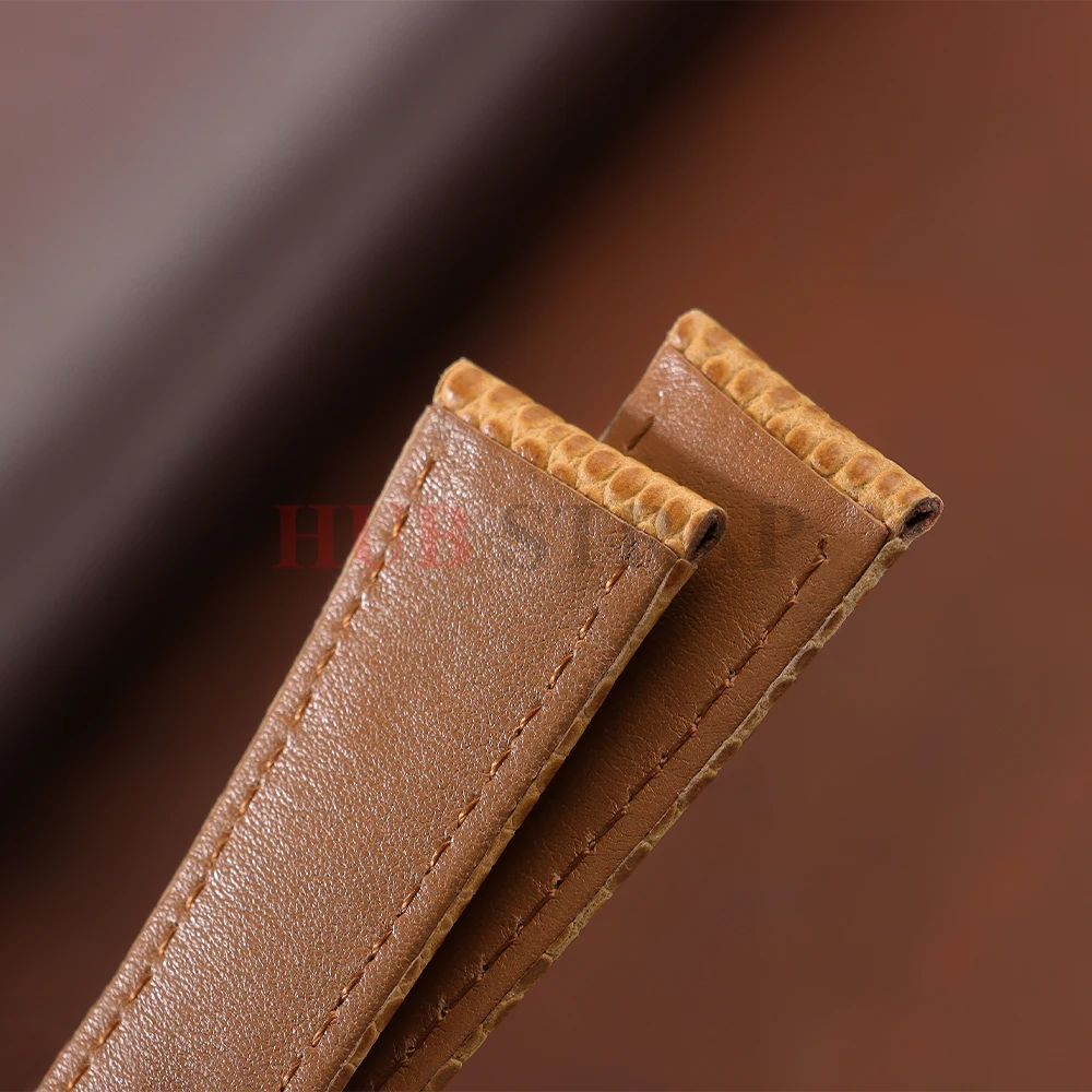 Lizard Pattern Design Leather Watch Strap 16mm 18mm 20mm 22mm Soft Watchbands Casual Business Sport  Wristwatch Band Men Women