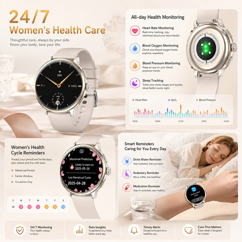 4/5G LTE Smart Watch with Rotating Camera, AMOLED Display, 3GB RAM 32GB ROM, SIM Card, GPS, NFC, Google Play Android Watch 2026 view 4