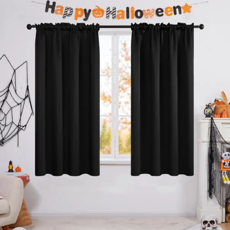 

Blackout Curtains Thermal Insulated Rod Pocket Window Drapes for Bedroom and Living Room Noise Reducing with OekoTEX Certified