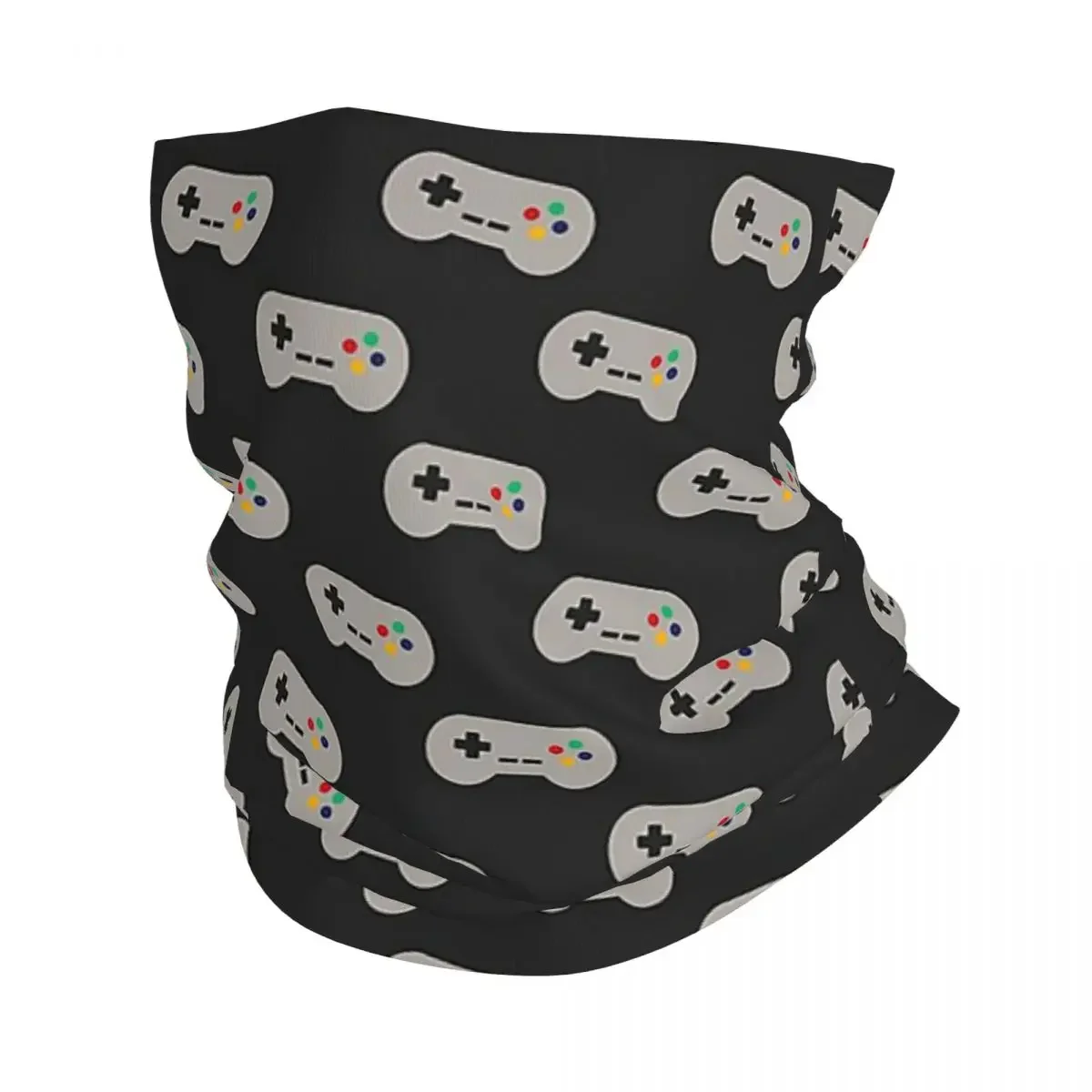 Vintage Video Game Controller Black Bandana Neck Gaiter Printed Balaclavas Mask Scarf Headwear Sports Unisex Adult Washable