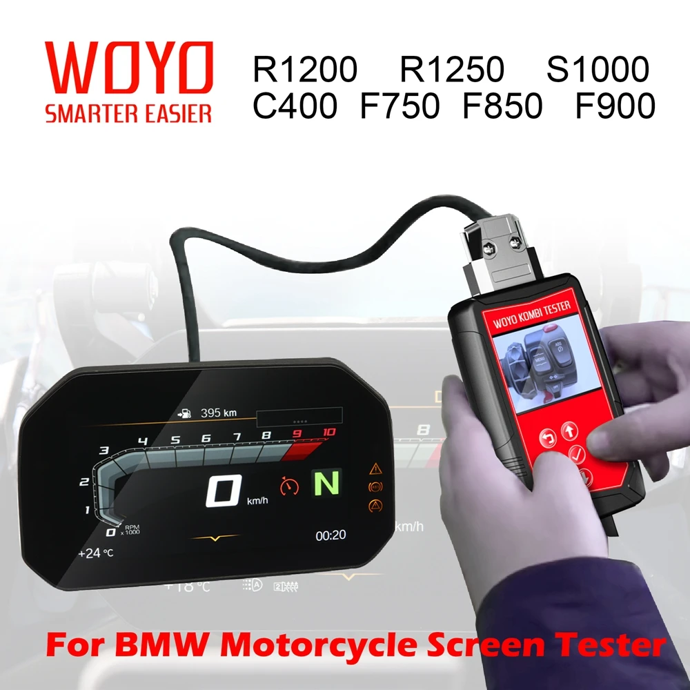 WOYO per BMW KOMBI Tester R1200 R1250 F750 F900 F850 emulatore modulo ECU moto, Tester Off-line per schermo di visualizzazione BMW TFT