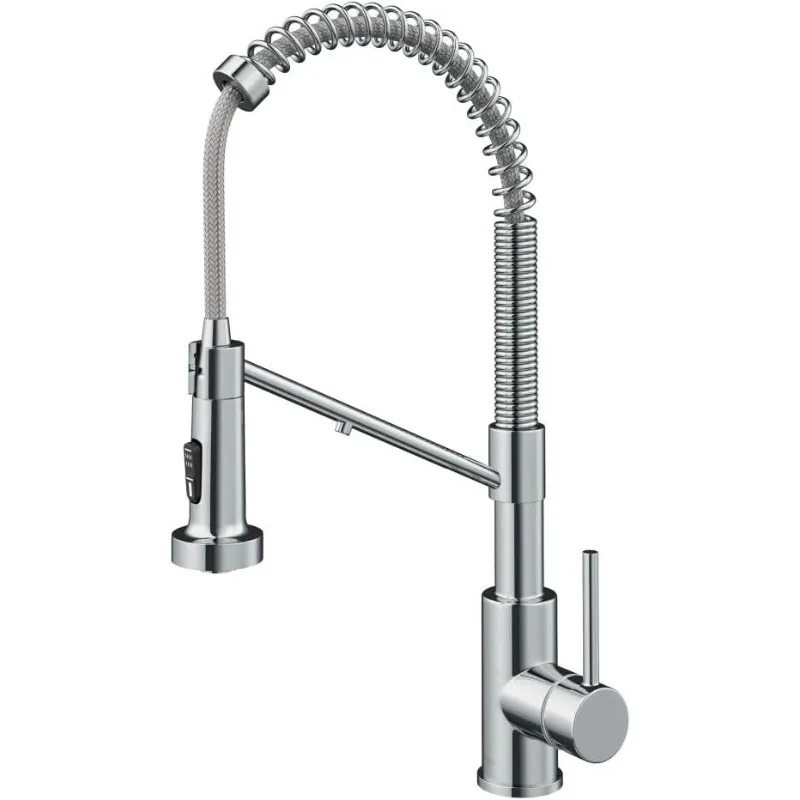 Bolden 2-in-1 Commercial Style Pull-Down Single Handle Water Kitchen Faucet for Water Filtration System in Chrome,