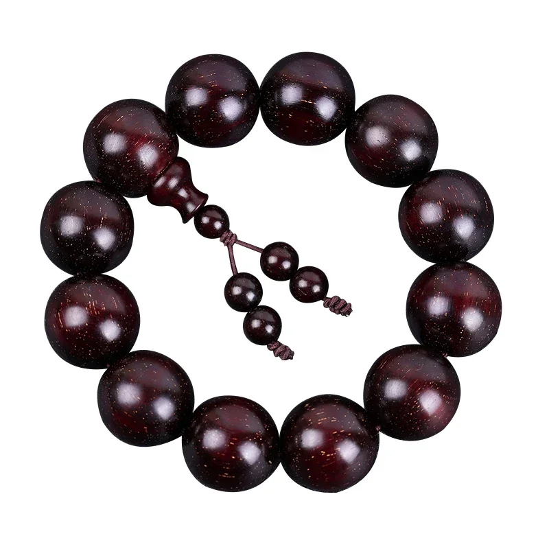 Pterocarpus Santalinus Gold Star Bracelet 2.0 Beads Men's and Women's Bracelet Wooden Handheld 108 PCs Beads Crafts Beads String