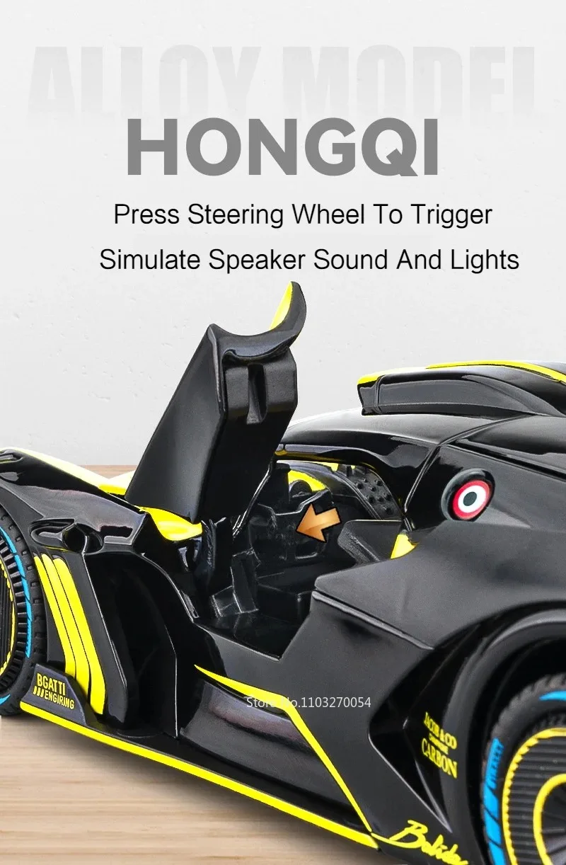 1:24 Bolide Revuelto Legierung Modell Diecast Auto Spielzeug Türen Geöffnet Sound Licht Zurückziehen Miniatur Fahrzeug Junge Erwachsene Geburtstag Geschenk – Detail 7