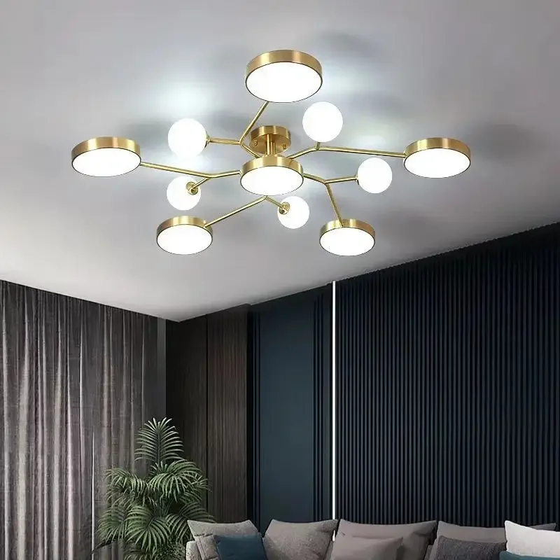 luz de teto nordica com bola de vidro lustres para vida e restaurante lampada do quarto decoracao de casa luminaria suspensa 01