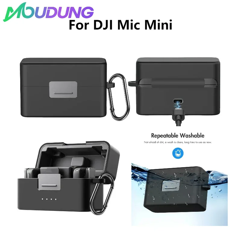 

MOUDUNG Silicone Protective Case Scratch-proof Case Dust prevention wireless Mic For DJI Mic Mini Wireless Microphone