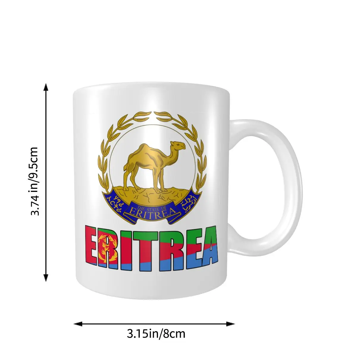 Mark Cup Mug Eritrea Letter Flag Emblem Coffee Mugs Tea Milk Water Cup Travel Mugs For Office Home