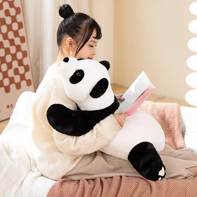 

Kawaii Lying Panda Plush Pillow Toy Cute Stuffed Animals Giant Panda Plushies Cushion Sleeping Pillows Anime Soft Kids Toys Gift