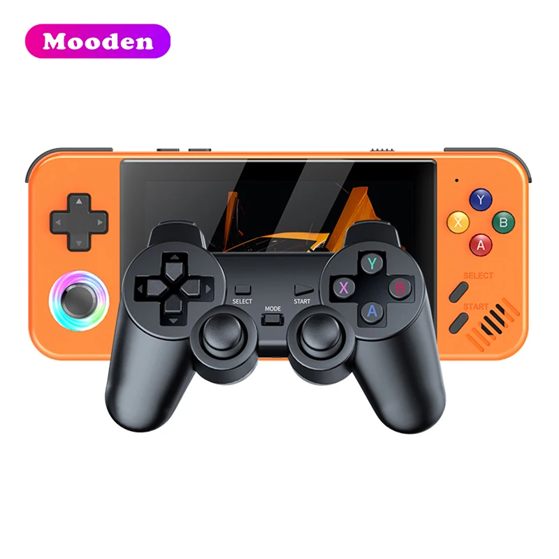 Mooden M41P  Handheld Game Console 4.2 Inch IPS HD Screen Built-in Controller Colorful Cool Light Effect Portable Game Player