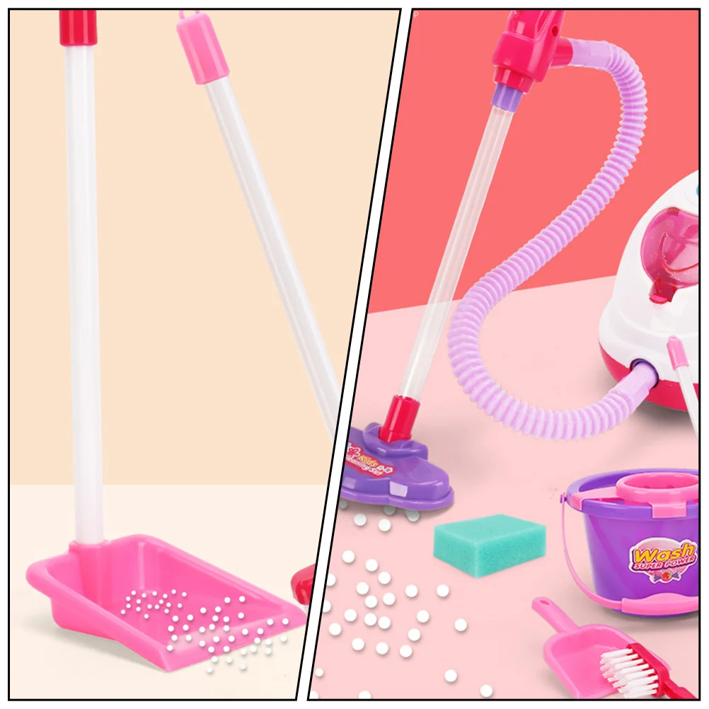 أداة تنظيف المكنسة الكهربائية المحاكاة، مجموعة ألعاب المنزل، ألعاب بلاستيكية للأطفال الصغار