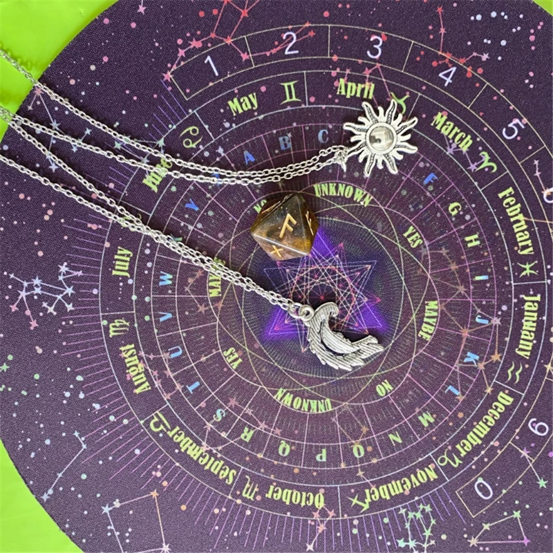 YD61 8.6 Inches Round Tarot Altar Cloth Card Board Game Astrology for Oracle Card Pad Table Cover Card Mat Divination Tablecl