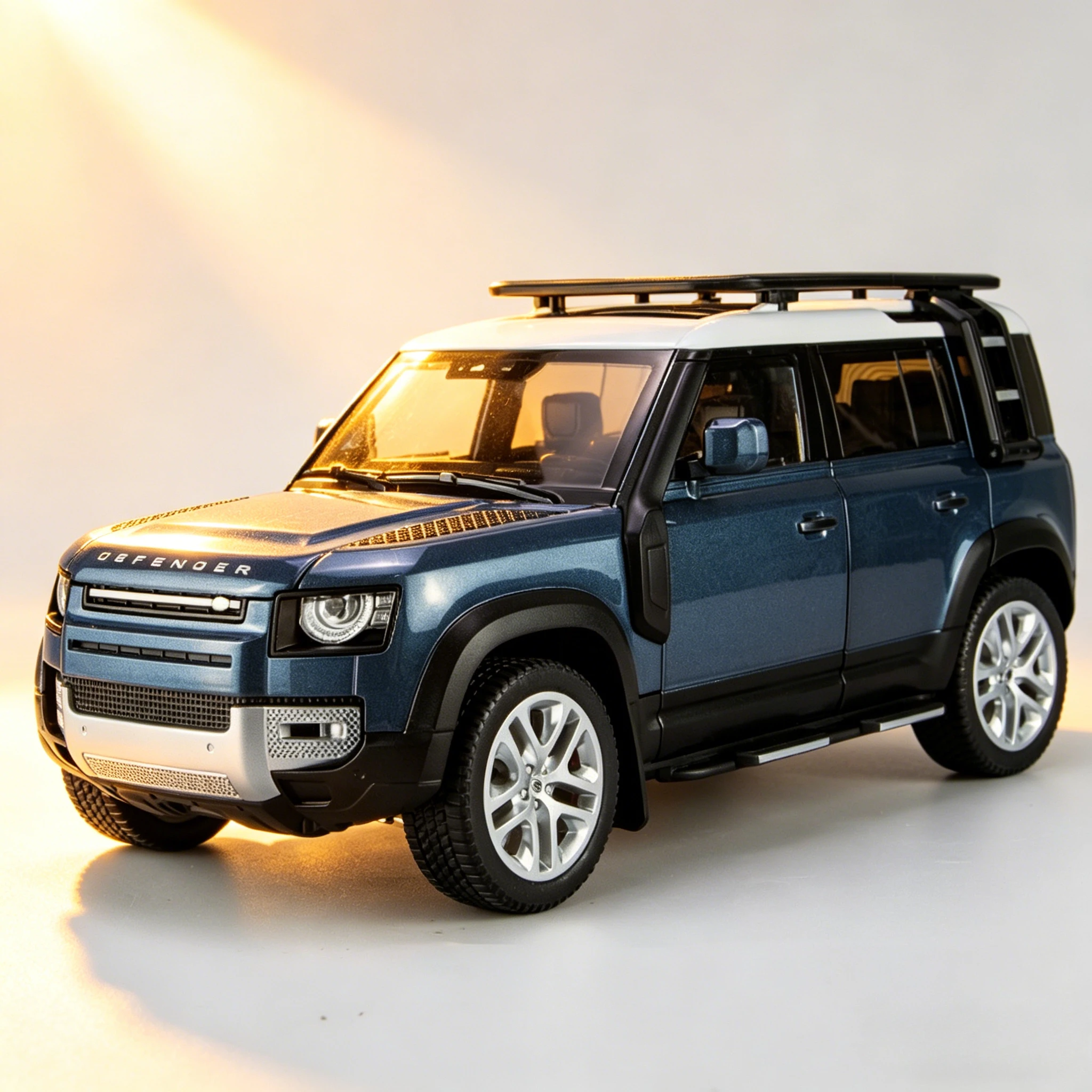 

Large 1:18 Defender SUV Off-road Alloy Model Car Diecast Toy Car Collection Simulation Sound Light Children Day Gifts