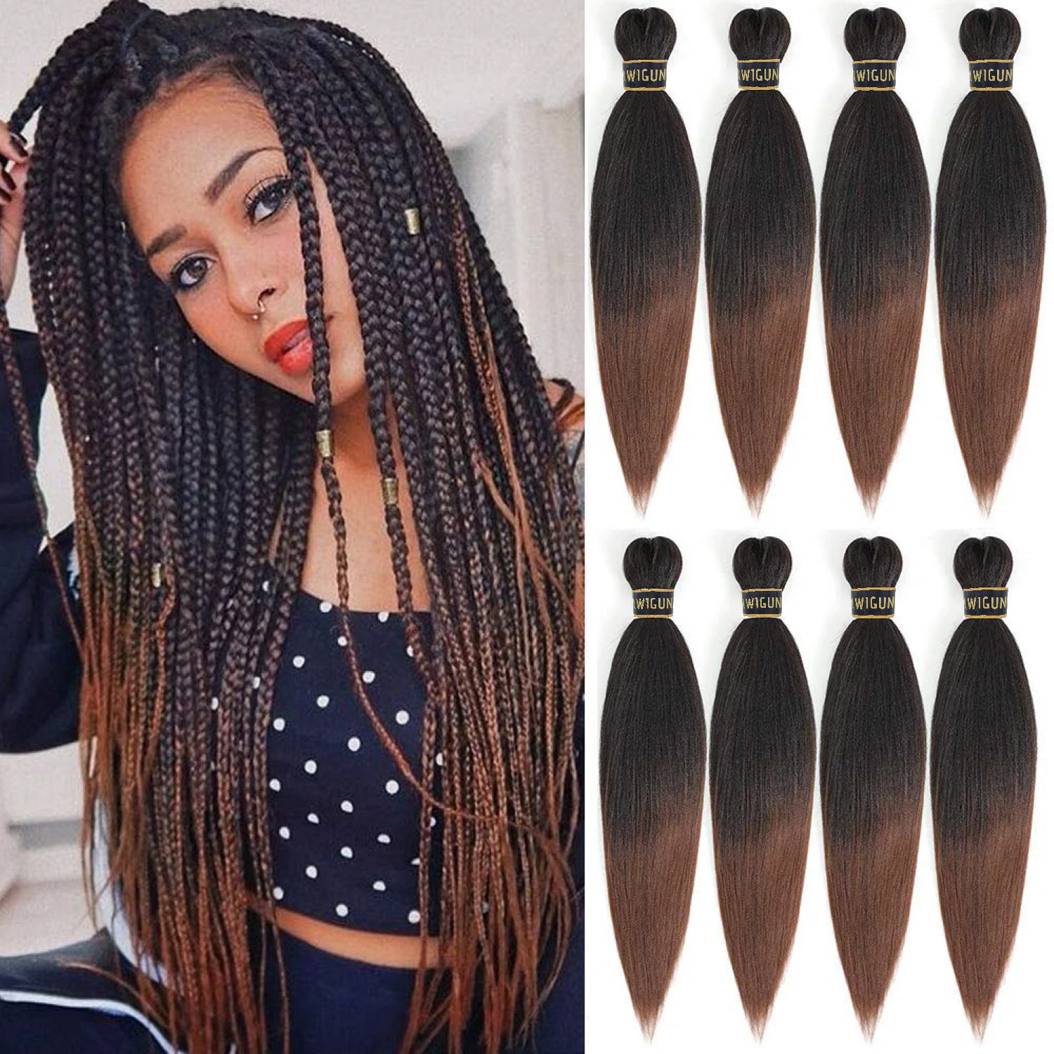 Kanekalon-Haar, 26 Zoll, 90 g, vorgedehnt, Jumbo-Flechthaar, Box-Twist-Zöpfe, Großhandel, synthetische Haarverlängerungen für Frauen – Detail 9