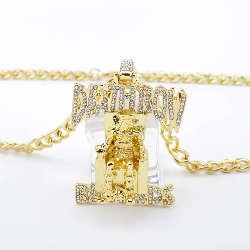 Exquisite AAA Zircon Inlaid Trendy Hip Hop Prisoner Necklace Death Prisoner Zircon Pendant Wholesale in Stock