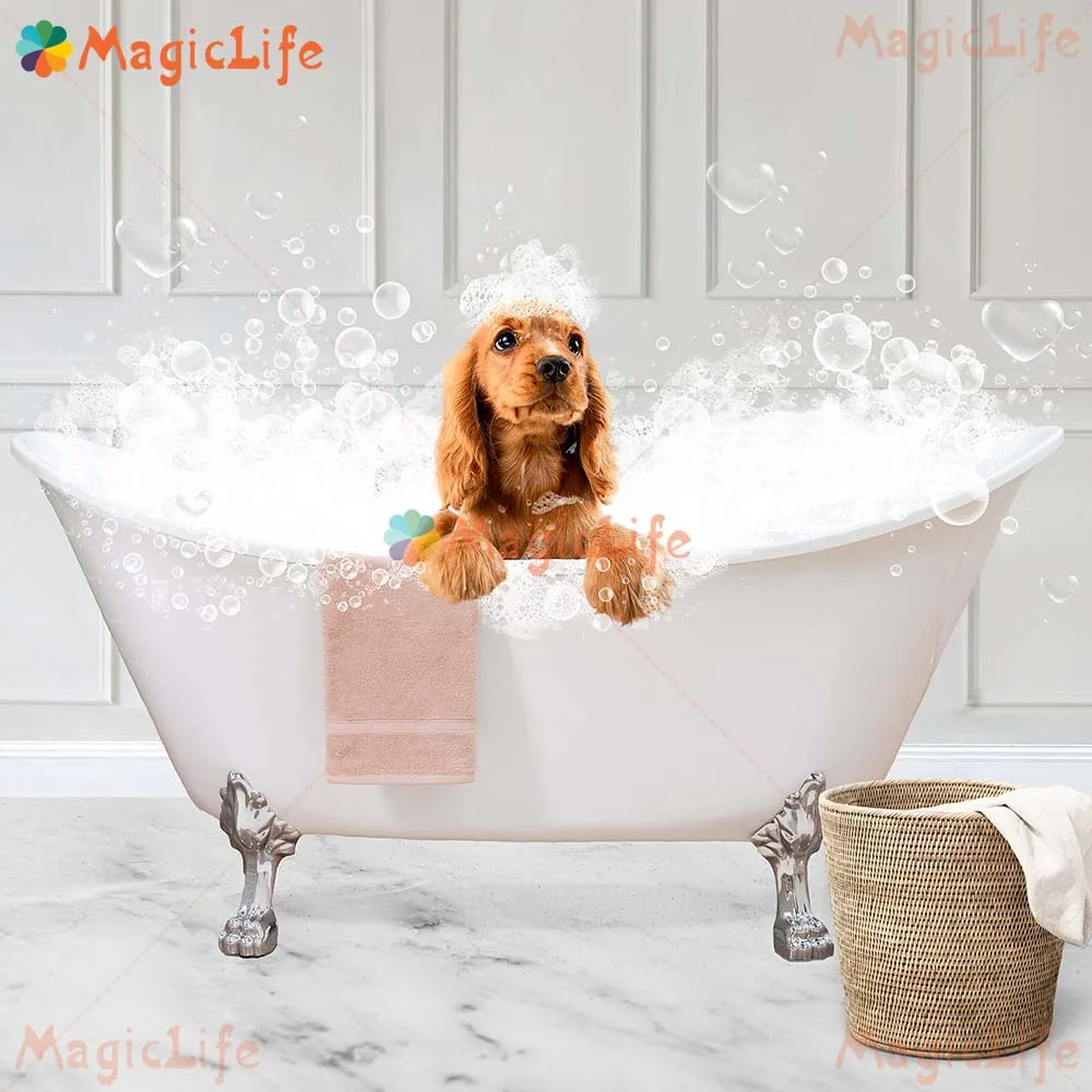 

Custom Animal Bathing Dog Cat Pet Photo Poster Wall Art Canvas Painting Wall Pictures For Living Room Decor Posters Unframed