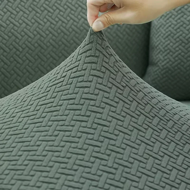 Jacquard Sofa Cover For Living Room Elastic Thick Jacquard Sofa Cover For Sofa L-shaped Corner Sofa Covers 1/2/3/4 Seater