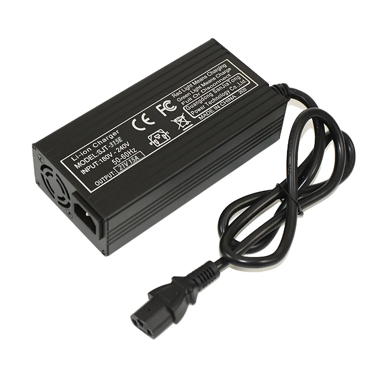 Ładowarka do akumulatorów litowych 21V 5A 15A, adapter ładowarki 21V 5A, szybka ładowarka 15A, do pakietów akumulatorów 5S 18.5V, wbudowany wentylator chłodzący — zdjęcie produktu 7