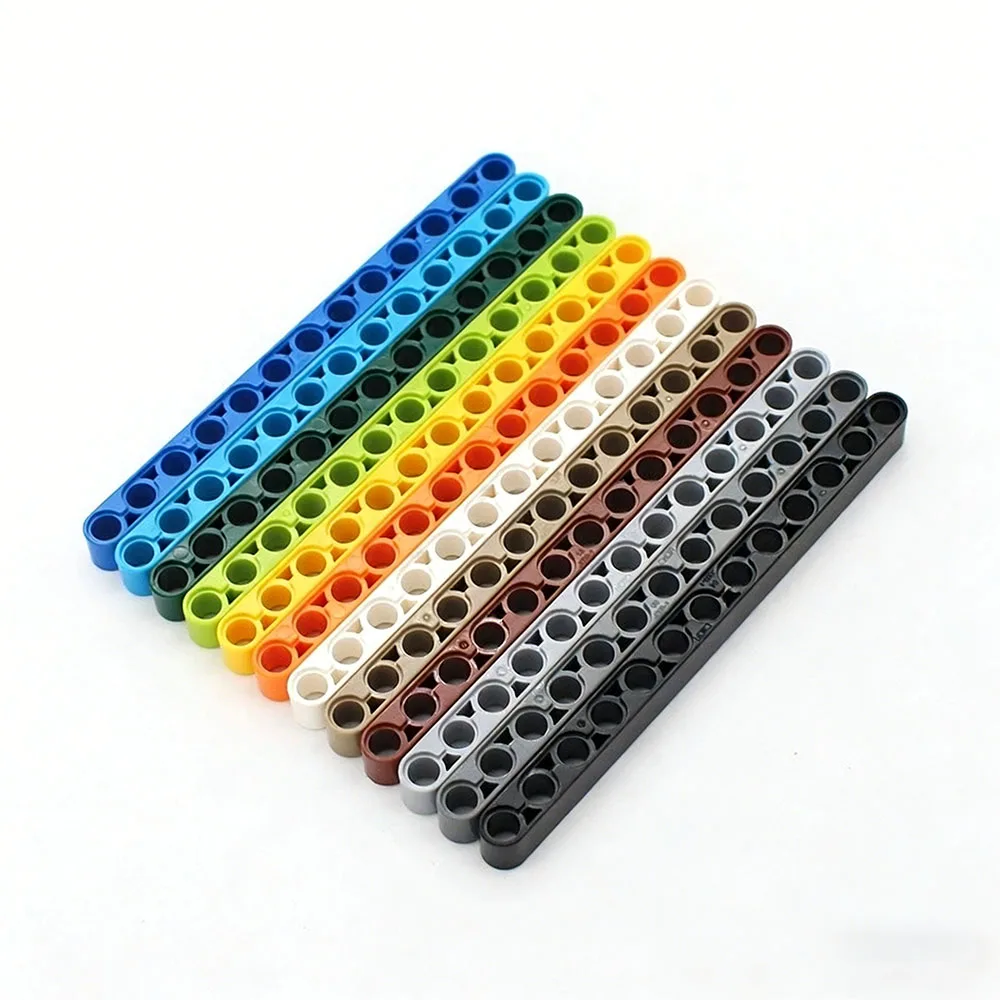 

20pcs/lot Technical Liftarm 1x13 Thick Non-Toxic Plastic Building Blocks Bricks Models 41239 MOC Mini Crane Parts Technical Beam