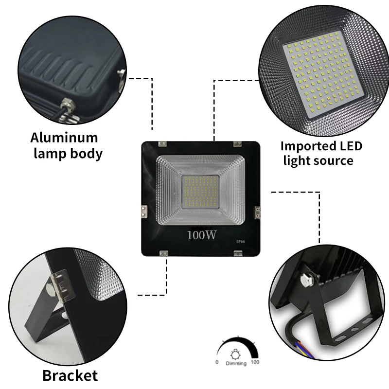 LED Flood Light 10W 20W Spotlight Reflector Outdoor Lights IP65 Waterproof Floodlight Garden Street Light LED