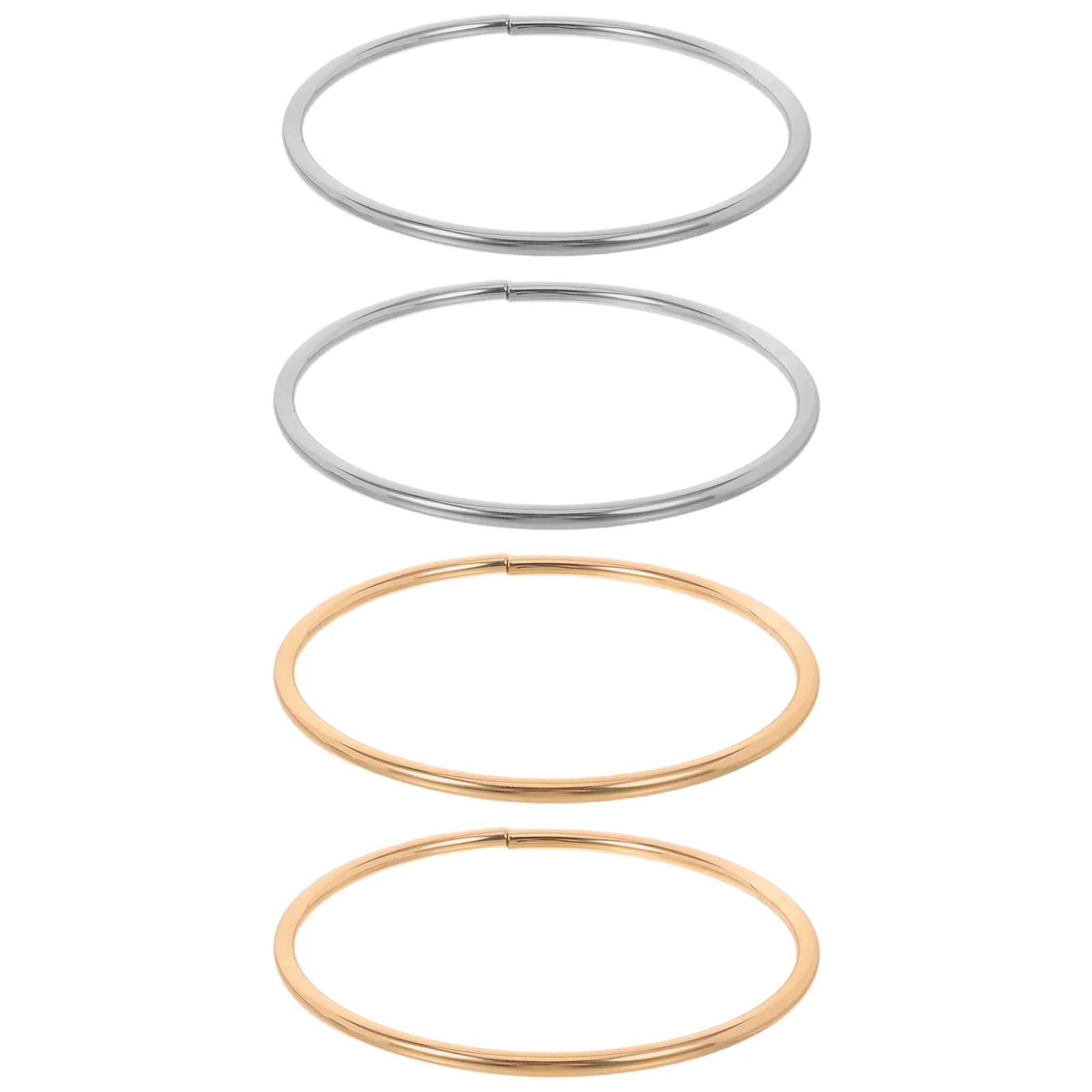 

2Pairs Handmade Bag Handles Round Metal Purse Grip Replacement for Crochet Bags Crafting Hardware Accessories Metal Handle Bag