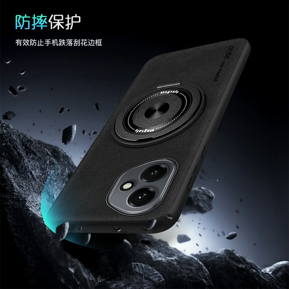 맥세이프 마그네틱 360 °   회전 금속 차량 브래킷 링 폰 케이스 Honor 400Pro 400 Lite 300 Pro 200 Lite Ultra 100 Pro용