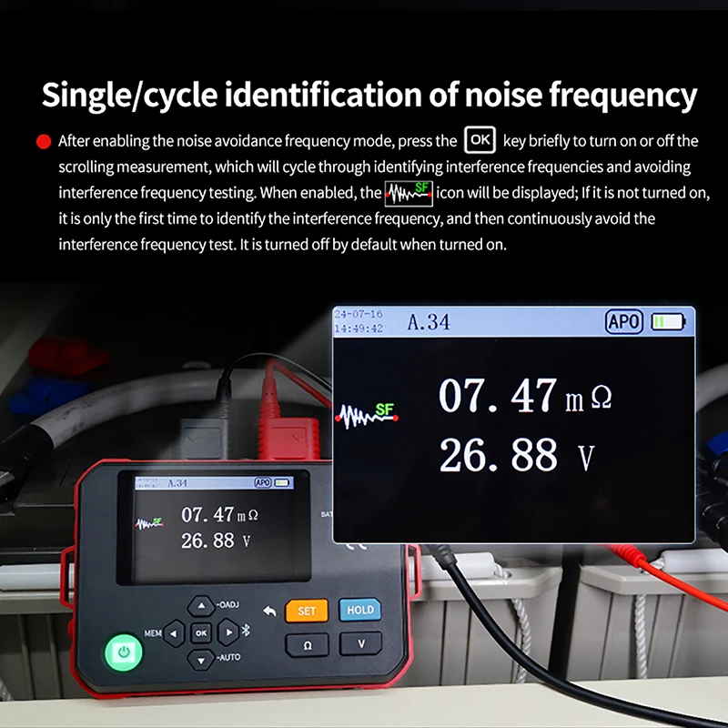 UNI-T Interne Weerstandstester UT677C 3Ω 120V Batterij Isolatietester Ohm Meter Bluetooth