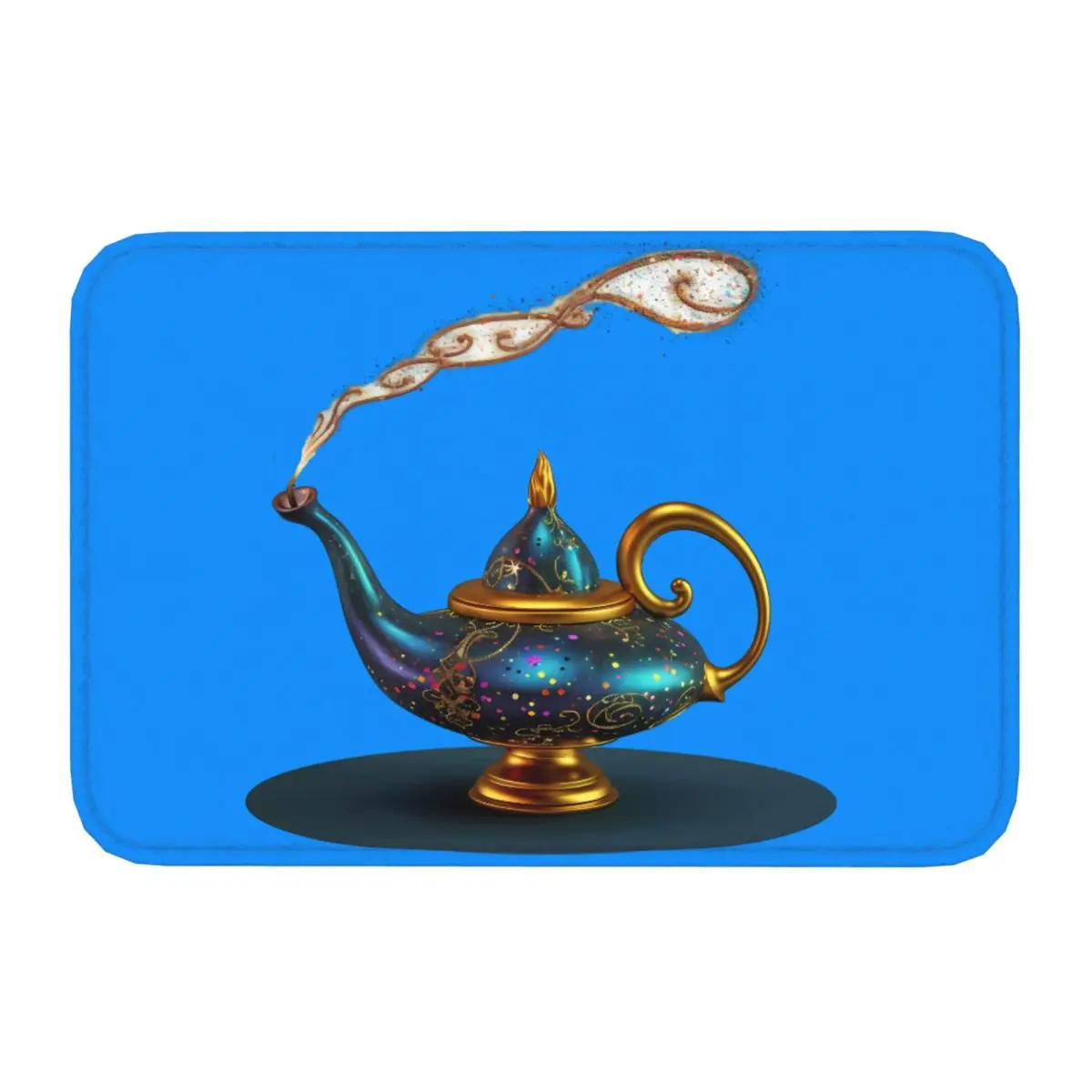 Magic Genie Lamp Front Door Mat Anti-Slip Indoor Quick Dry Doormat Floor Bathroom Entrance Rug Carpet