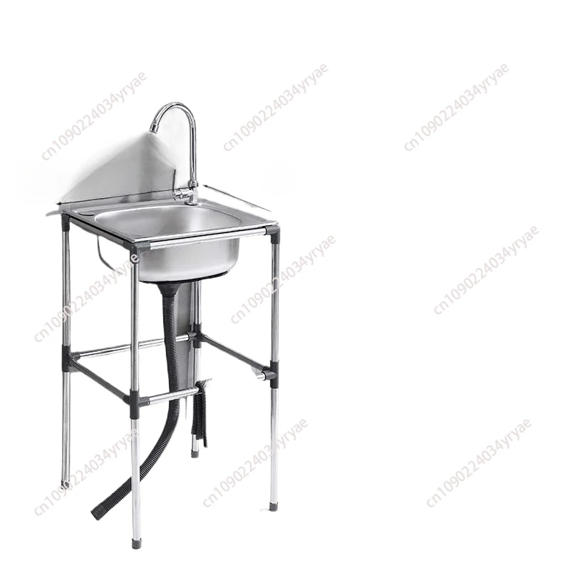 

Кухонная утолщенная нержавеющая сталь, раковина для овощей, одинарная раковина с кронштейном, раковина, раковина для посудомоечной машины, большая одинарная раковина с полкой