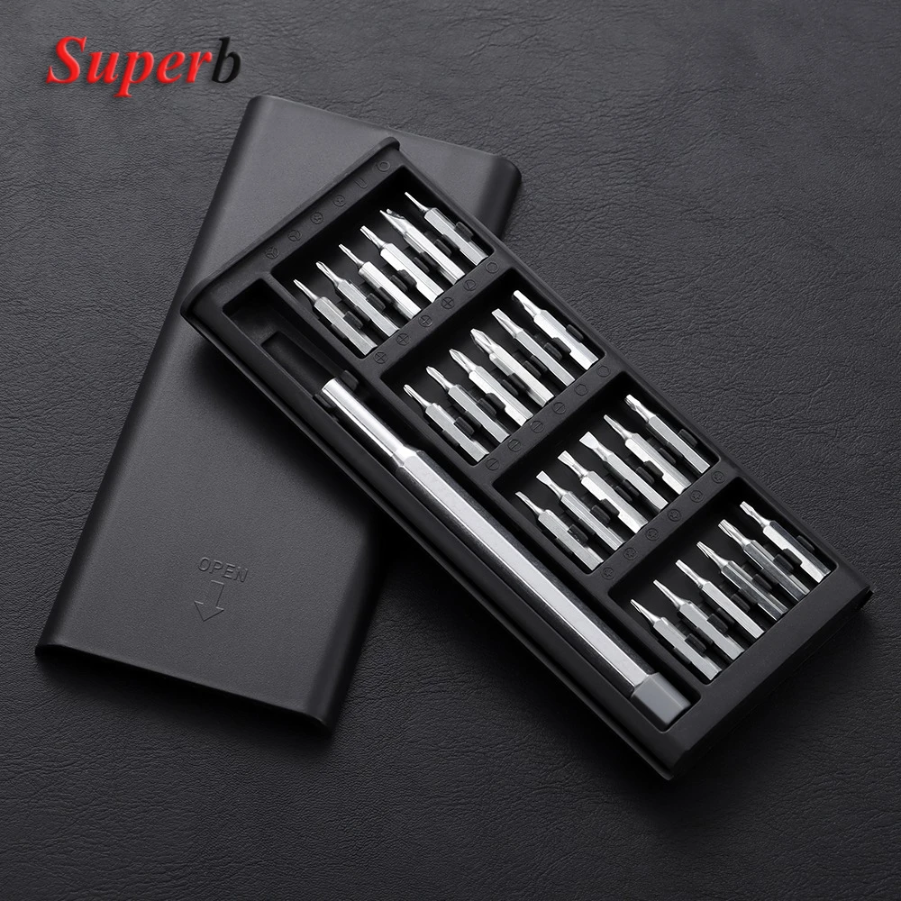 مجموعة مفك براغي دقيقة 25 في 1 مجموعة مفكات جيب صغيرة مفك براغي مغناطيسي للهاتف والكمبيوتر الشخصي ونظارات الكاميرا