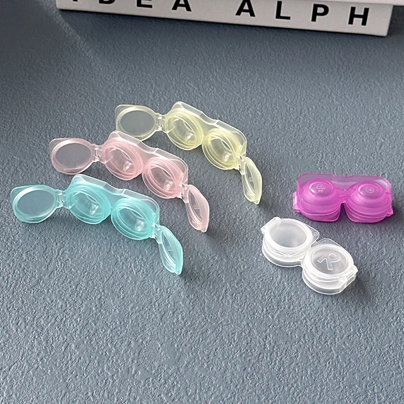 1Pcs Mini Portable Contact Lens Case Eyes Contacts Care Container Box Contact Lenses Storage Box Clear Colored Contact Lens Box - Image 3