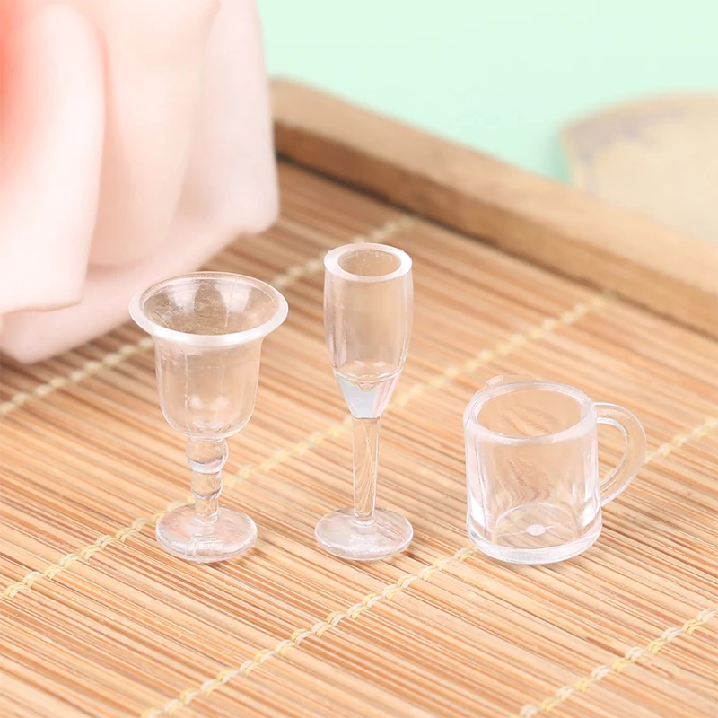 17 pçs/lote prato copo tigela conjunto de talheres casa de bonecas brinquedo em miniatura comida cozinha sala estar acessórios escala 1:12