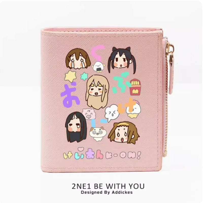 Anime K-ON Akiyama Mio Tainaka Ritsu  Fashion Wallet PU Purse Card Coin Zipper Money Bag Cosplay Gift B364