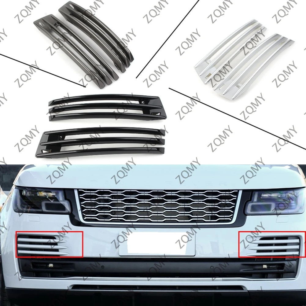 1pcs Car Front Fog Bumper Grille Air Vent Cover Trim For Land Rover Ranger Rover L405 2018 2019 2020 2021