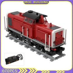 DB BR 212 Motor Train Blocks MOC Building Blocks City Steam Locomotive Railway Tracks Sets Model DIY Assembly Bricks Toy Gift