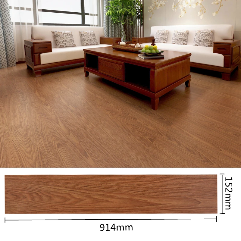 10pc Self-adhesive Wood Grain Floor Wall Sticker Modern Style PVC Living Room Toilet Kitchen Home Floor Decor Waterproof Sticker