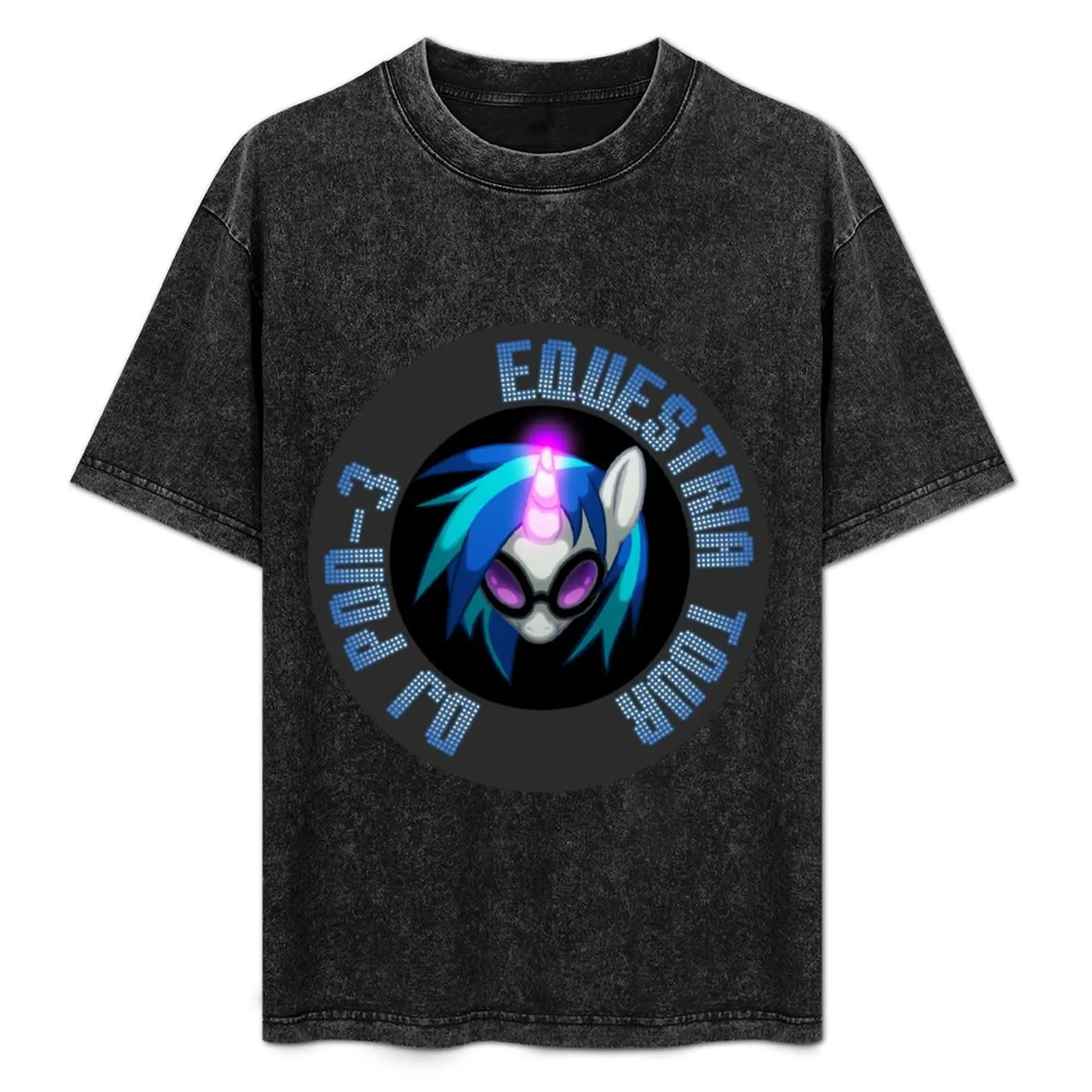 

DJ Pon-3 Equestria Tour T-Shirt anime clothes vintage clothes shirts graphic men tshirt