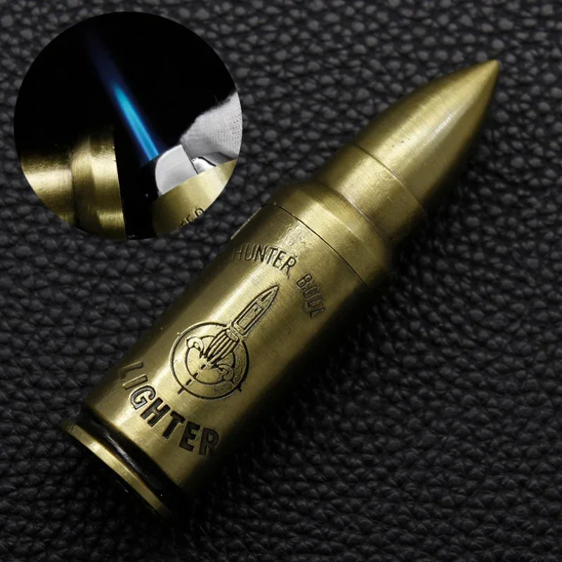 

Mini Metal Bullet Inflatable Lighter Windproof Jet Flame Torch Cigar Outdoor Lighter Cigarette Accessories Men's Gift