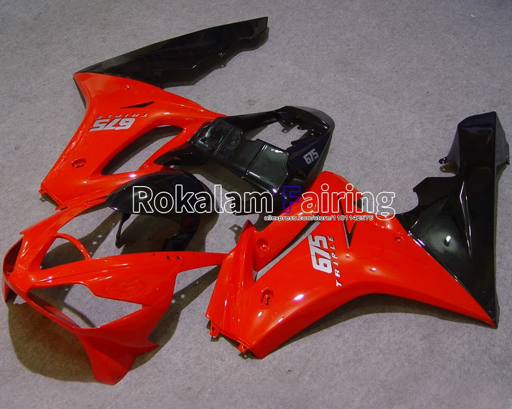 

For Triumph Red Black Part Daytona 675 2006 2007 2008 Daytona675 06 07 08 Plastic Race Fairing Kit (Injection molding)