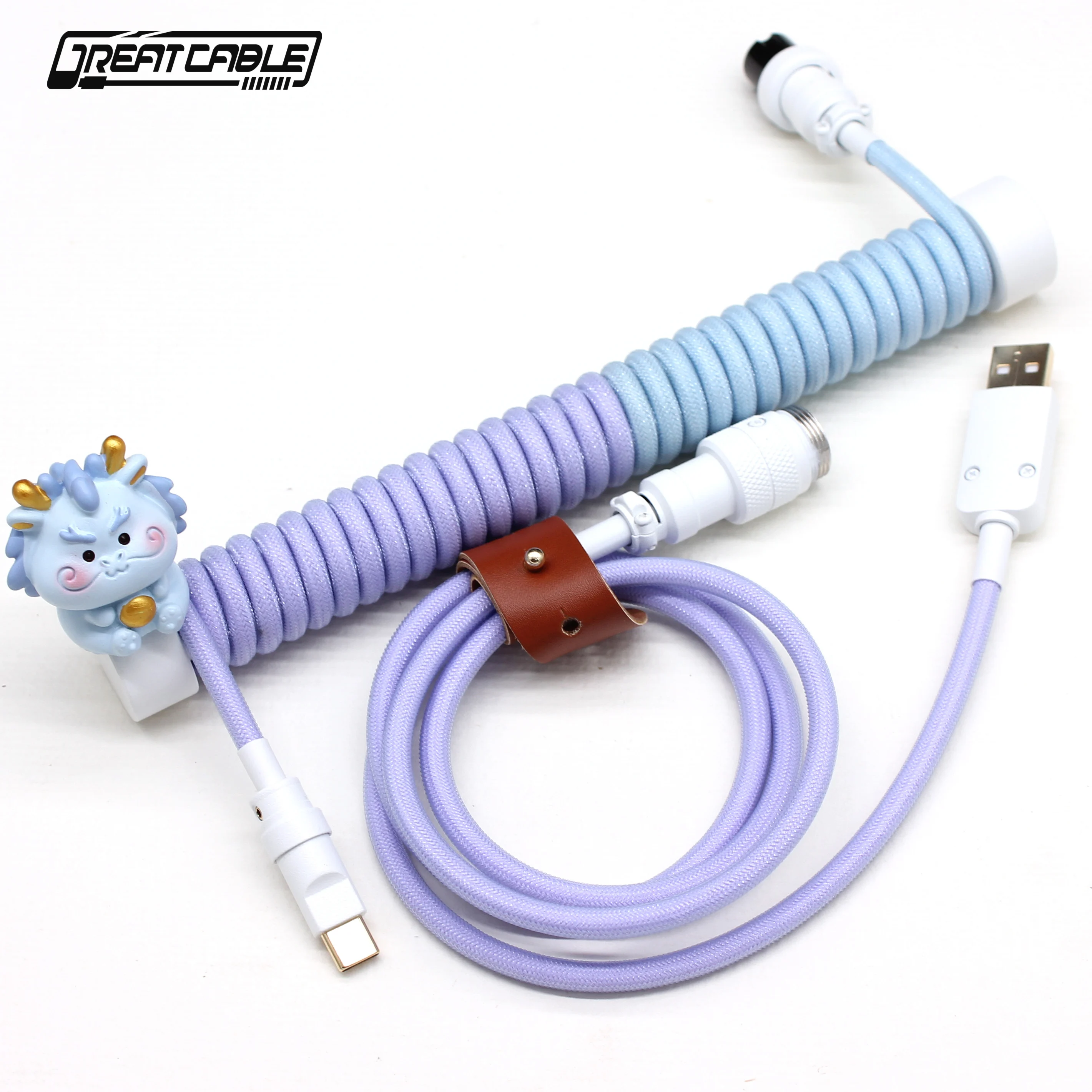 Aangepaste Toetsenbord Kabel Kleur Navigatie Plug Handmatige Spiraalkabel Type-C Toetsenbord Kabel Usb Datakabel