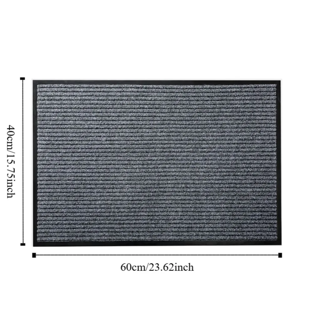 Non-Slip Stripe Groove Door Mat Water-absorbent Dirt-resistant Entrance Mat Anti Fouling Rectangular Corridor Rug Household
