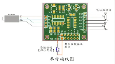 DR021 two-way digital Potentiometer module potentiometer digital resistance 256 order mute gain