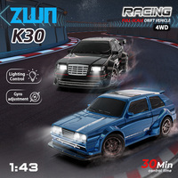 ZWN KF30 1:43 4WD Drift Racing RC Car With Gyroscope Speed Real Lighting and Damping High Speed Remote Control Cars For Kids Toy